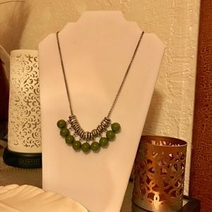 Olive bead necklace